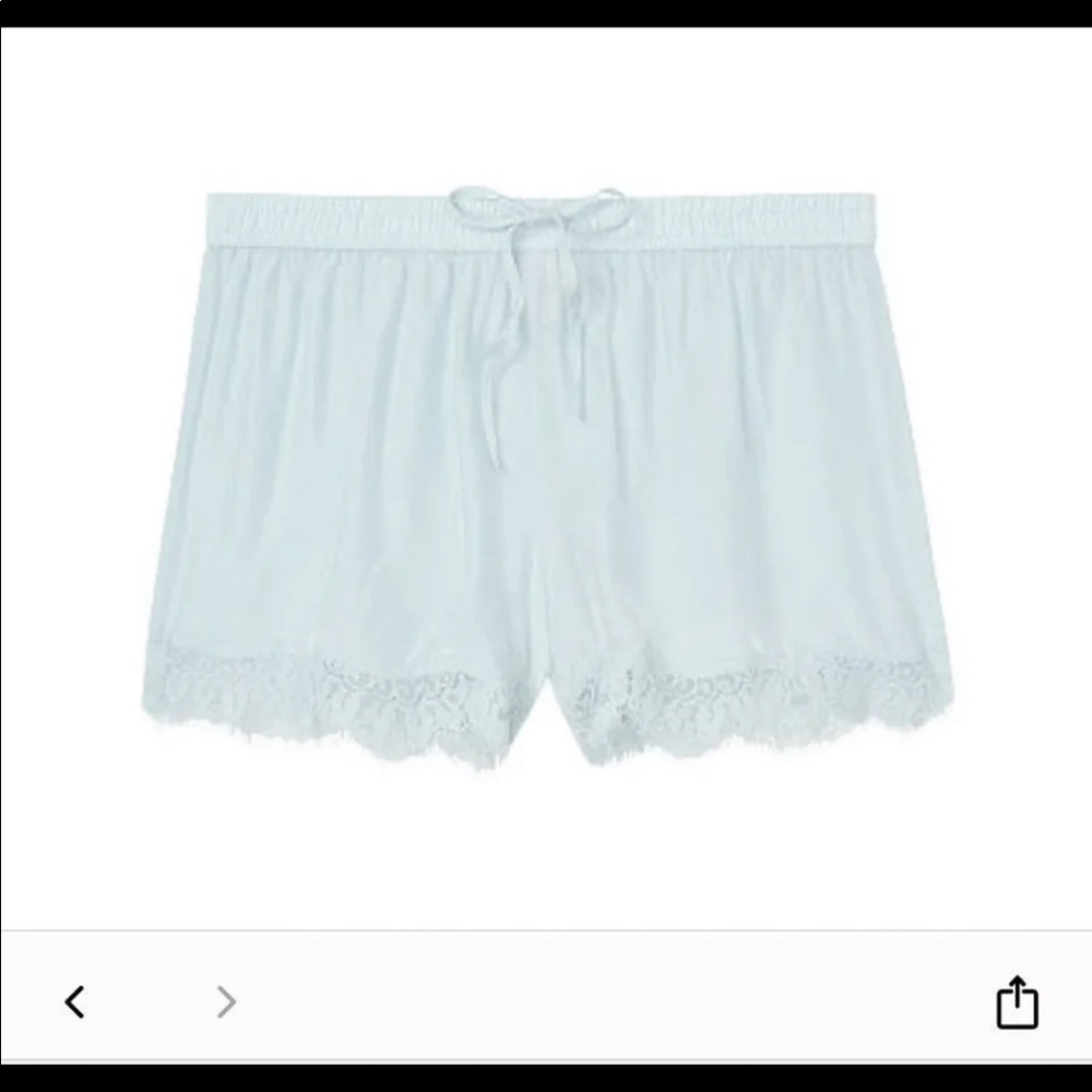 Vs satin sleep top semi sheer shorts frosty blue voile fabric - Picture 5 of 11